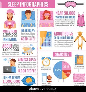 Healthy sleep infographic set with sleep tips symbols isometric vector ...
