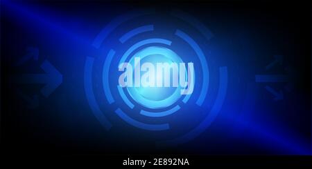 Abstract background.Arrow with button blue technology concept.Vector illustration.Eps10 Stock Vector
