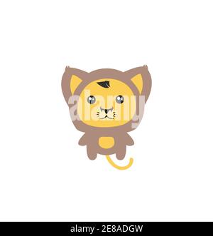 chubby lion mascot for company icon and symbol Stock Vector