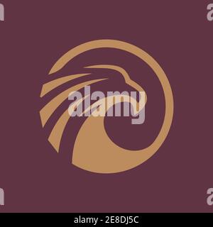 Hawk eagle logo vector and design Stock Vector