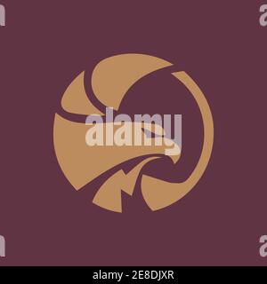 Hawk eagle logo vector and design Stock Vector