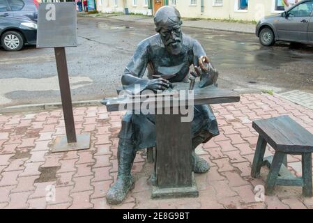 Kostroma, Russia - August 11, 2020: Monument to the jeweler. Opened in 2018. Golden Ring of Russia Stock Photo