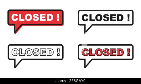 Closed icon chat, messenger vector for your website. Modern symbol for web, app etc . Stock Vector