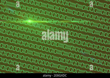 An illustration of green binary code background Stock Photo
