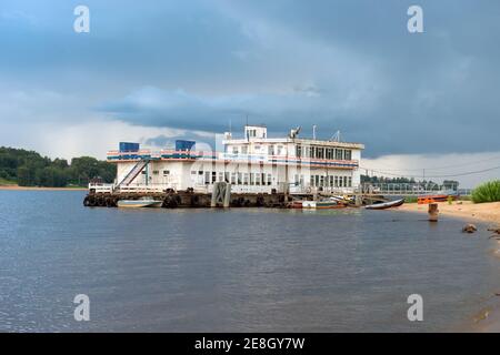 Kostroma, Russia - August 11, 2020: Search and rescue station of the city of Kostroma on the Volga river Stock Photo