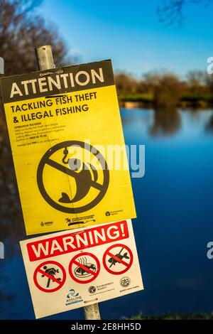 Fishing warning sign hi-res stock photography and images - Alamy