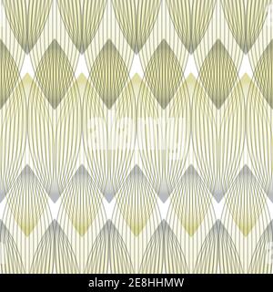 Abstract geometric pattern with multiple lines, yellow and grey colors. Seamless vector background for fabric, wallpapers, digital paper, web backgrou Stock Vector