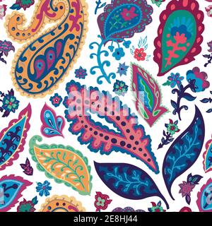 Abstract floral seamless pattern with botany plant Stock Vector