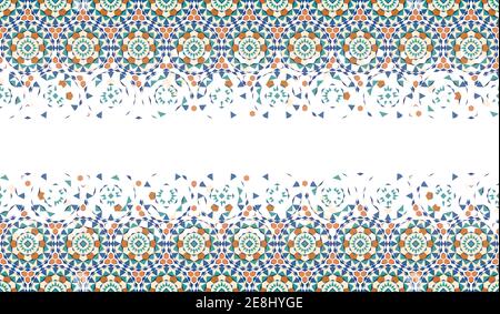 Background geometric pattern broken Moroccan mosaic Stock Vector