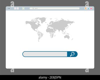Simple flat vector browser window. Modern icon concept illustration . Stock Vector
