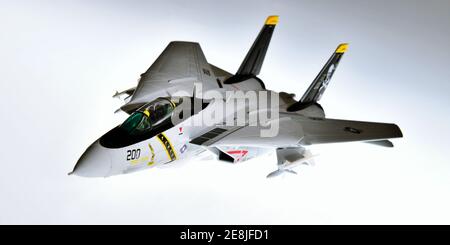 Model of an American military aircraft Grumman F-14 Tomcat Stock Photo