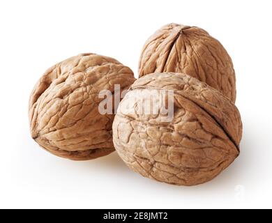 Walnuts isolated on white background with clipping path Stock Photo