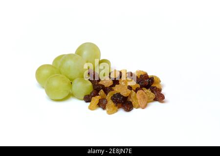 Sultana, raisins and grapes Stock Photo