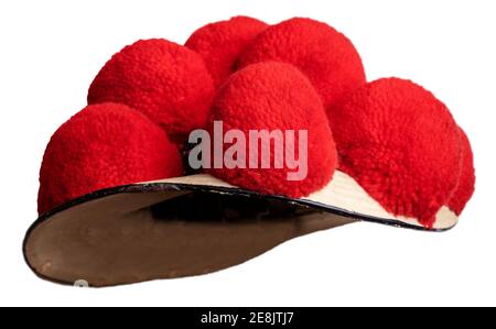 Black Forest traditional hat on white background Stock Photo
