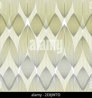 Abstract geometric pattern with multiple lines, yellow and grey colors. Seamless vector background for fabric, wallpapers, digital paper, web backgrou Stock Vector