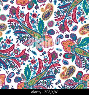 Trippy floral texture, abstract flowers and leaves Stock Vector