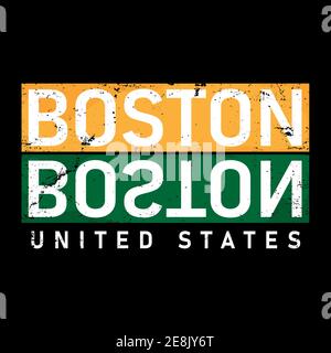 Boston Header Vintage 3d Vector Alphabet Set Stock Vector