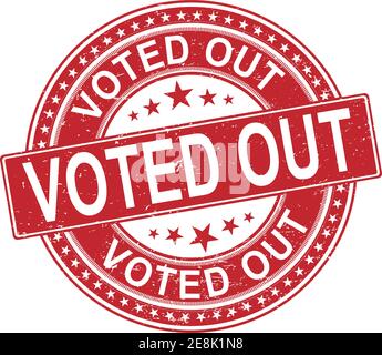 vote out. stamp. black round grunge vintage vote sign Stock Vector