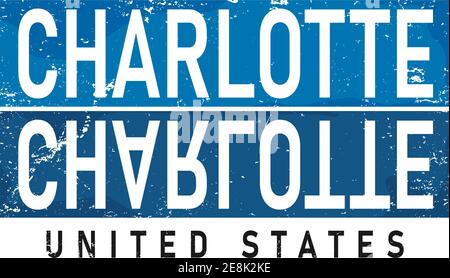 Charlotte city name.Modern Calligraphy Hand Lettering for Printing,background ,logo, for posters, invitations, cards, etc. Typography vector. Stock Vector