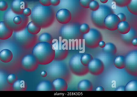 Abstract design of hologram gradient orb design of 3D overlapping template. Mesh style of fluid futuristic background. Stock Vector