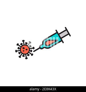 Coronavirus vaccine. creative icon. vector illustration. Stock Vector