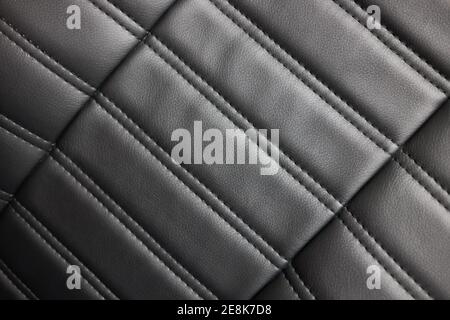 black leather background backdrop with diagonal lines Stock Photo