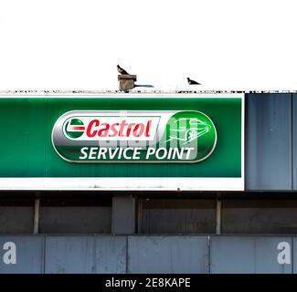 Castrol service point. Castrol is a British global brand of industrial ...