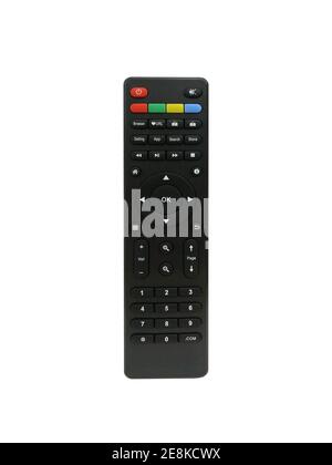 IPTV remote control isolated on white background with clipping path. Stock Photo