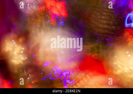 abstract multi coloured swirly, squiggly patterns Stock Photo