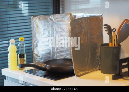 Soft focus on Adjustable Anti Grease Easy Clean Kitchen Tools Stock Photo