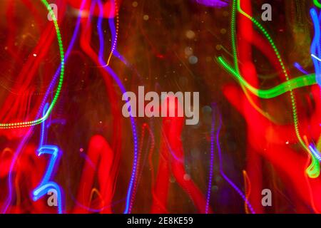 abstract multi coloured swirly, squiggly patterns Stock Photo