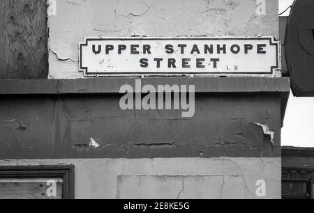 The inner city district of Toxteth Liverpool 8. Images shot for the British Soul Band's The Real Thing album cover 4 from 8 in 1977 Stock Photo