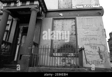 The inner city district of Toxteth Liverpool 8. Images shot for the British Soul Band's The Real Thing album cover 4 from 8 in 1977 Stock Photo