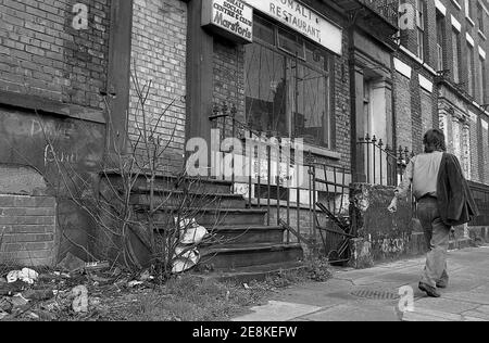 The inner city district of Toxteth Liverpool 8. Images shot for the British Soul Band's The Real Thing album cover 4 from 8 in 1977 Stock Photo