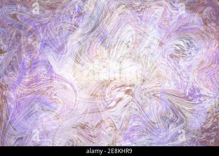 Beige violet fluid illustration. Digital marbling card. Abstract pastel fluid art background. Marble textile print or paper cover. Agate stone station Stock Photo