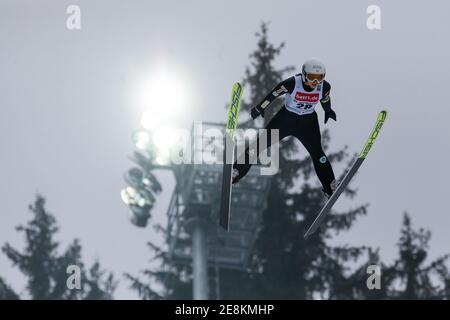 Titisee Neustadt, Germany. 31st Jan, 2021. Nordic skiing/ski jumping, World Cup, qualification: The French Josephine Pagnier jumps on the Hochfirstschanze. Credit: Philipp von Ditfurth/dpa/Alamy Live News Stock Photo