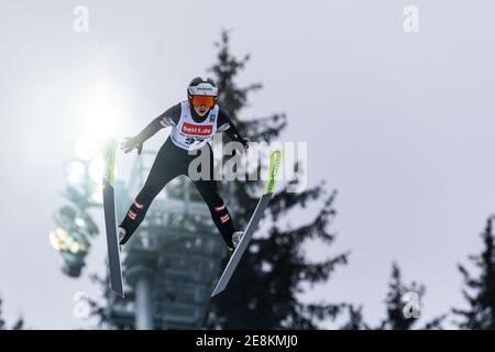 Titisee Neustadt, Germany. 31st Jan, 2021. Nordic skiing/ski jumping, World Cup, qualification: Austria's Lisa Eder jumps on the Hochfirstschanze. Credit: Philipp von Ditfurth/dpa/Alamy Live News Stock Photo