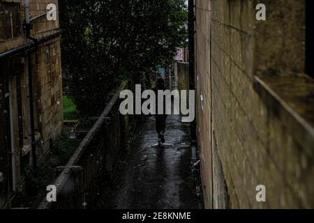 Snowing in Bath Stock Photo