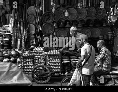 marrakech, morocco, 13092018 ,people in the street in morocco Stock Photo