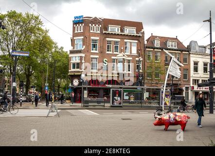 ROTTERDAM, NETHERLANDS - May 9, 19: red pig of Kruiskade in Rotterdam Stock Photo