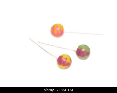 lollipop, colorful lollipops isolated on white background Stock Photo