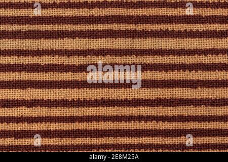 Brown fabric with linear stripes texture background, Brown fabric with a straight line pattern. with high resolution. Stock Photo
