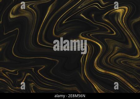 Abstract texture in dark green tones and gold. Baroque painting watercolor inspiration. Stock Photo