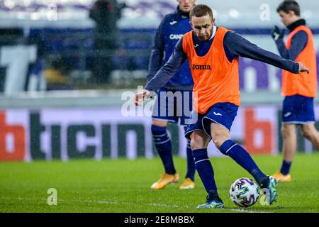 BRUSSELS, BELGIUM - JANUARY 31: Kemar Lawrence of RSC Anderlecht