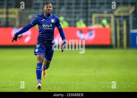 BRUSSELS, BELGIUM - JANUARY 31: Kemar Lawrence of RSC Anderlecht