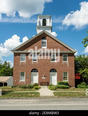 The First Congregational Church and the Hancock meetinghouse in Hancock, New Hampshire Stock Photo