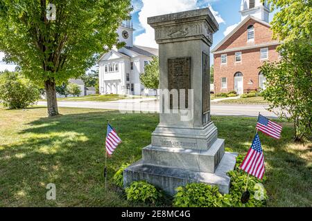 The First Congregational Church and the Hancock meetinghouse in Hancock, New Hampshire Stock Photo