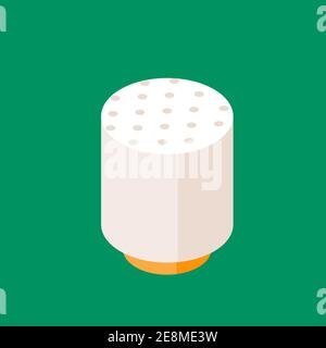 Isometric padded stool vector illustration Stock Vector