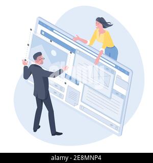 developer project engineer programming software Stock Vector