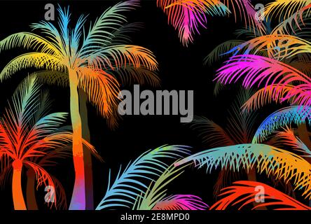 Vintage tropic pattern design. Cool floral wallpaper. Eps10 vector. Stock Vector